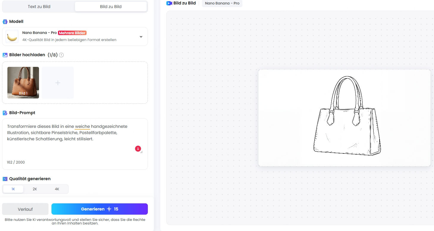 mit topmediai bild zu skizze
