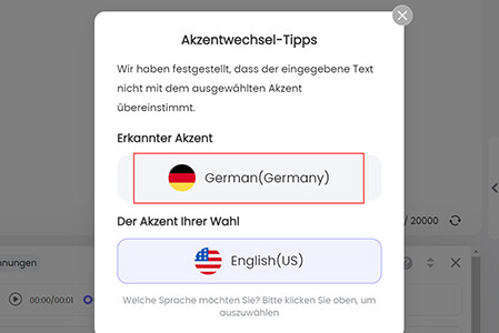 in topmediai die sprache erkennen