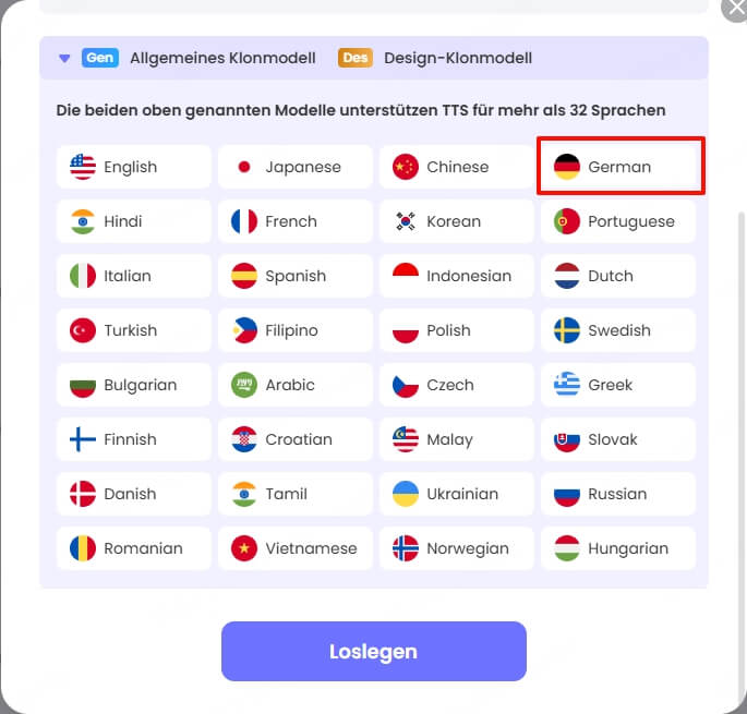 Unterstützte Sprachen von TopMediai