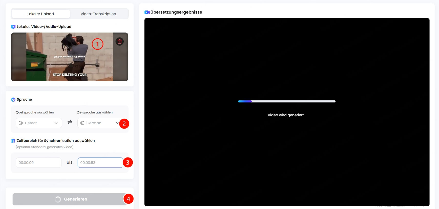 YouTube Video auf Deutsch übersetzen