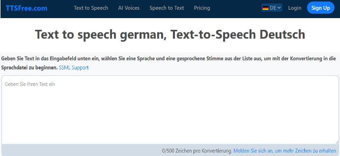 mit ttsfree umwandlung von text in sprache