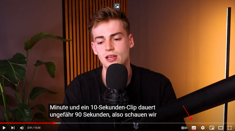 untertitel übersetzungen bei videos einschalten