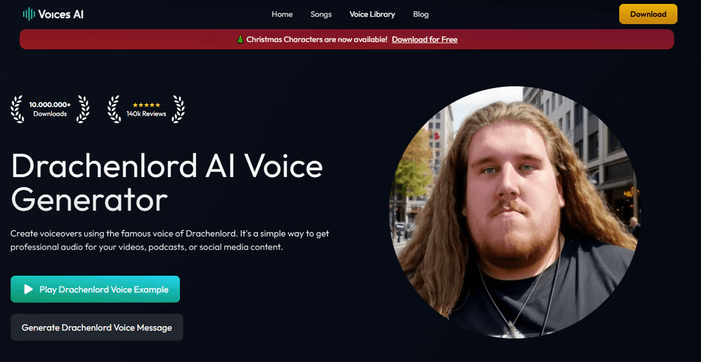 Drachenlord KI Stimme in Voice AI