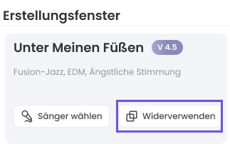 Liedtext erneut nutzen