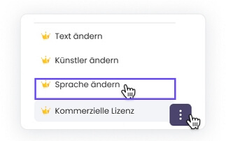 Song in andere Sprache erstellen