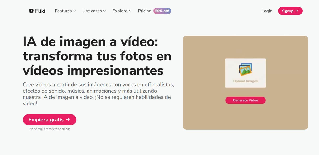 Fliki AI: Video a partir de imagenes