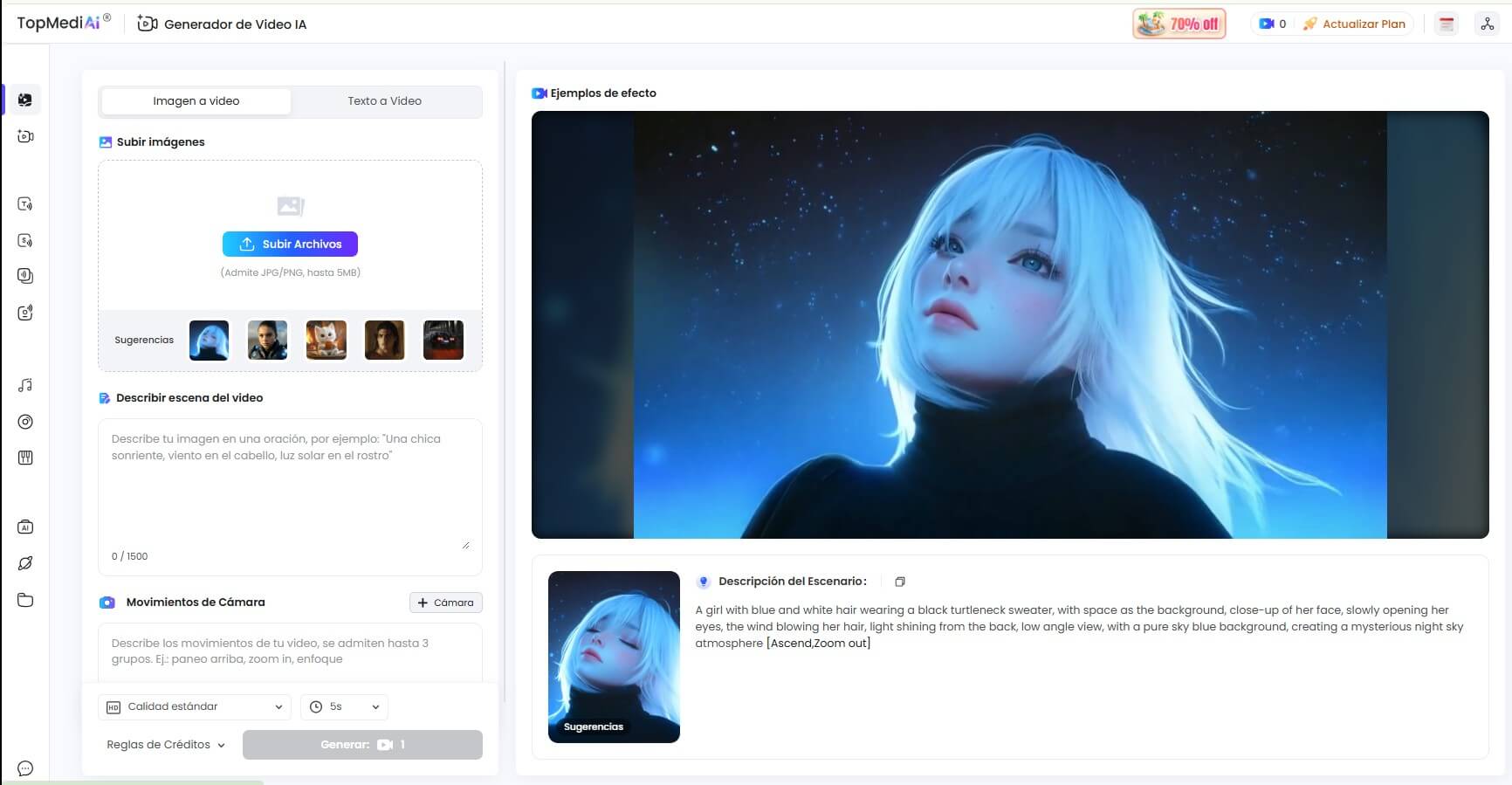 Dar movimiento a una imagen en TopMediai