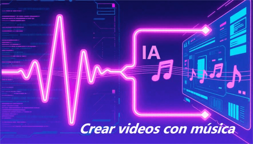 crear videos con musica con IA