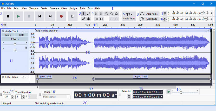 Unir audios gratis: Audacity