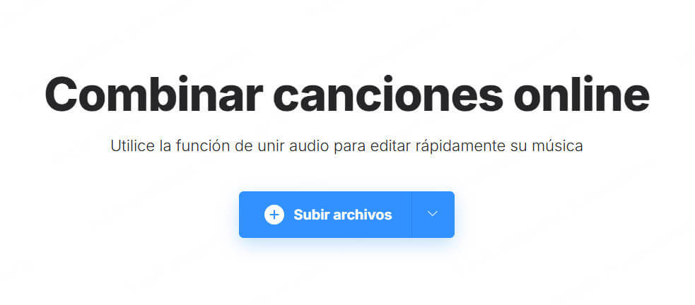 Fusionar canciones online: Clideo