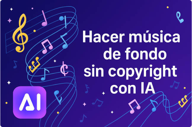 crear música de fondo con IA