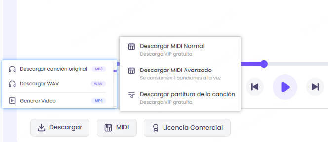 Seleccionar el formato para descargar música de Theremin en Topmediai