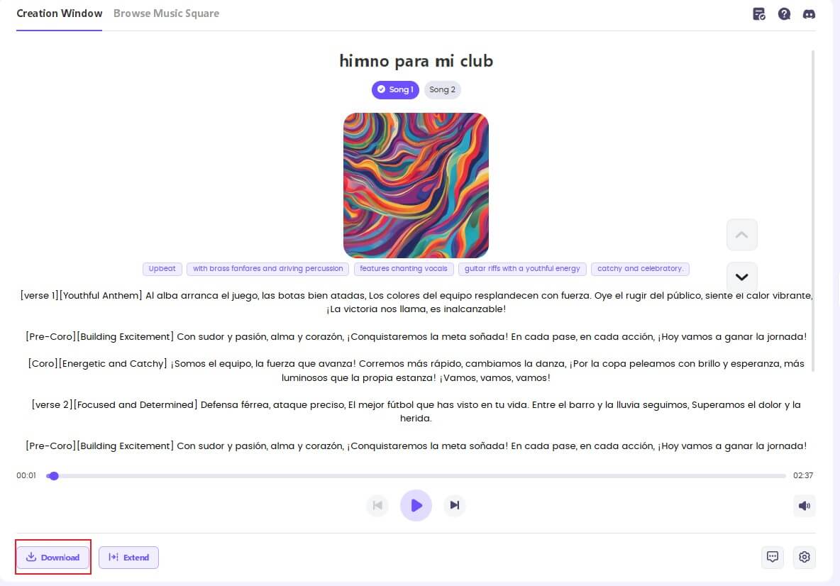  Descarga el himno en Topmediai