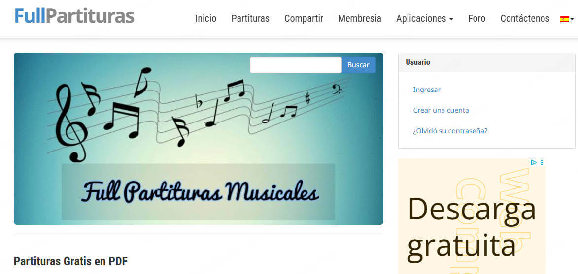 FullPartituras: descargar partituras gratis