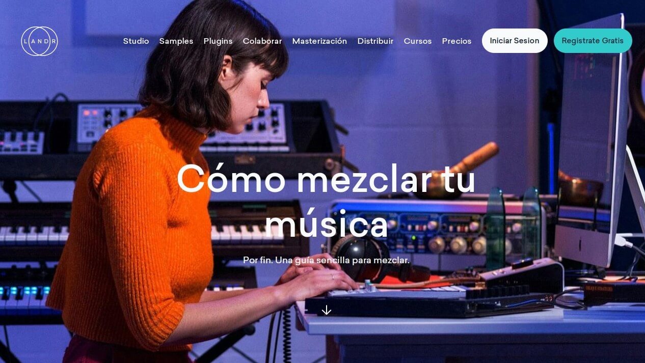 Landr: herramienta de mezcla de música online