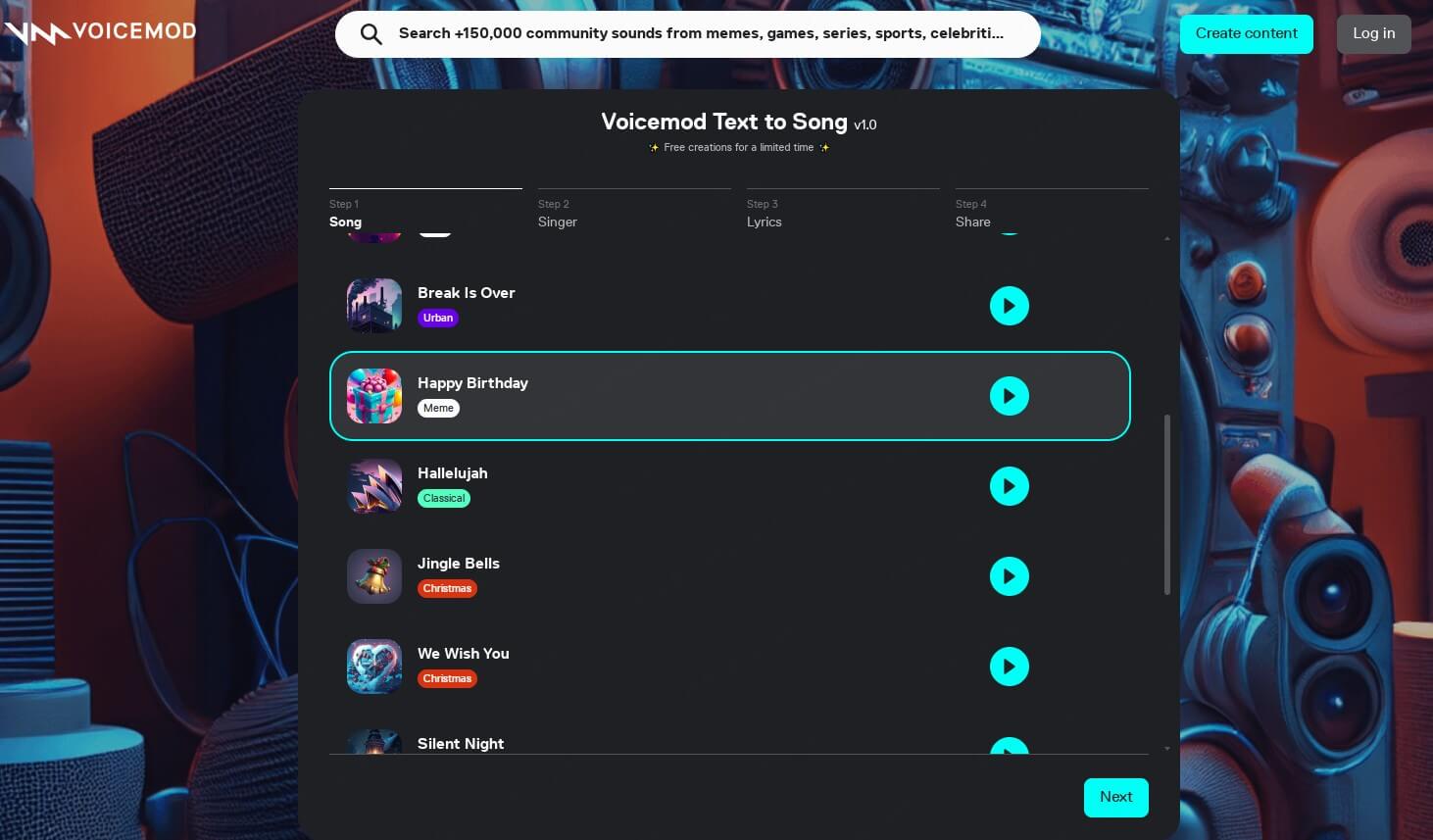 personalizar una canción de cumpleaños de forma fácil y online con Voicemod