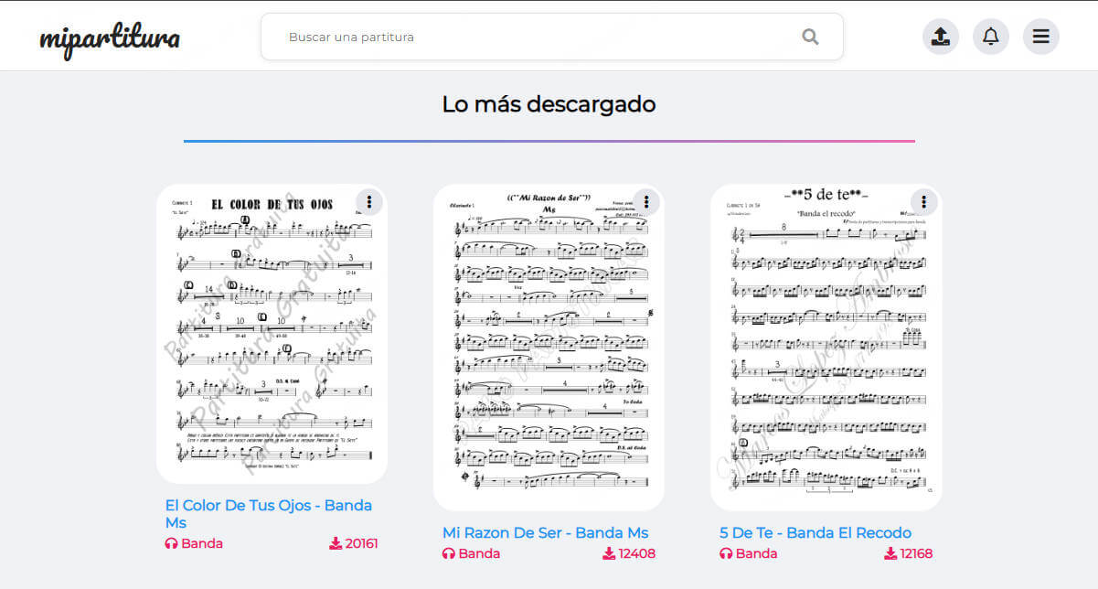 MiPartitura: descargar partituras PDF