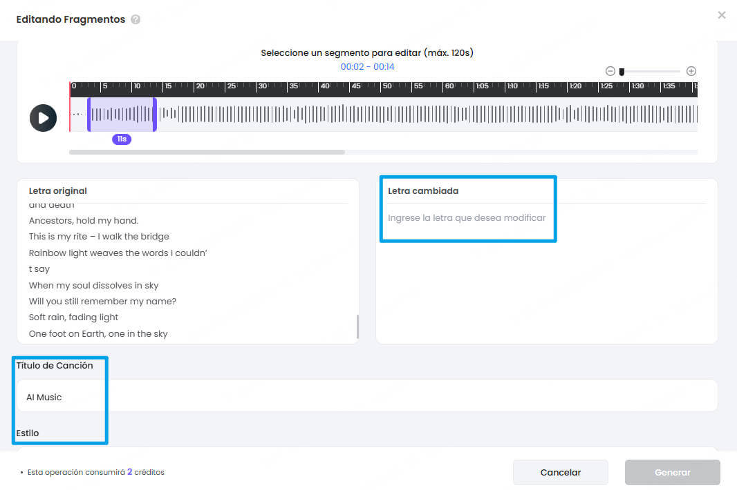 topmediai terminar la cambio a canción de una canción con IA