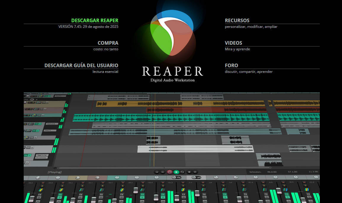 Reaper - software produccion musical