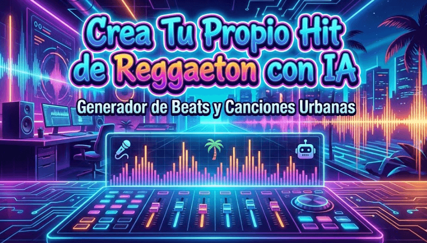 Interfaz del generador de música Reggaeton IA de TopMediai con estilo urbano