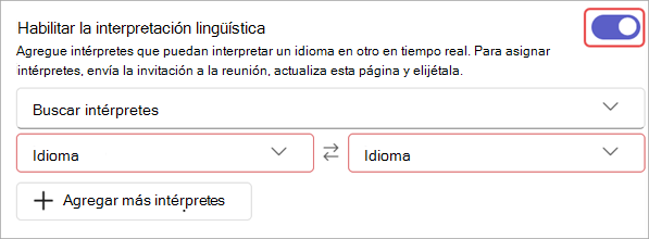 Paso para usar la traducción en Teams