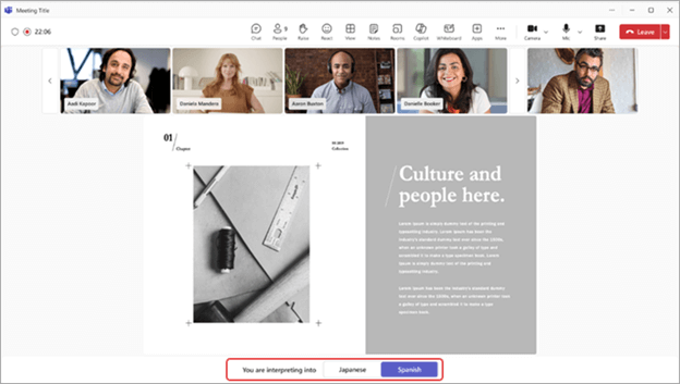 microsoft teams - traducción instantánea