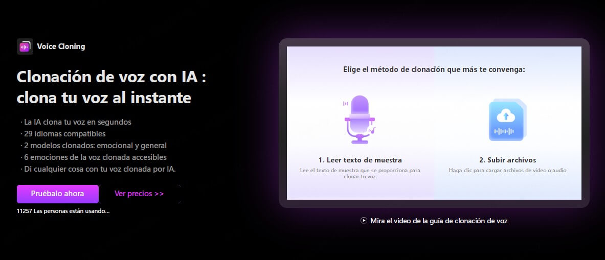 Clonación de voz de famosos con TopMediai