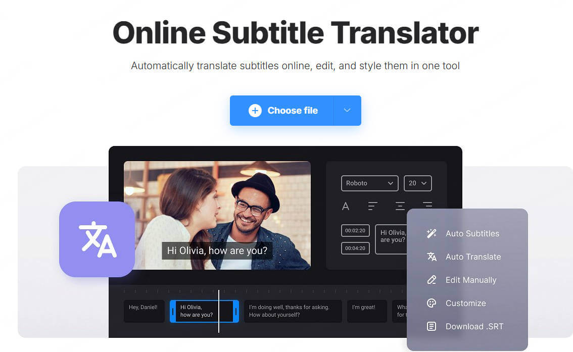 Clideo – Traducir SRT online de forma segura