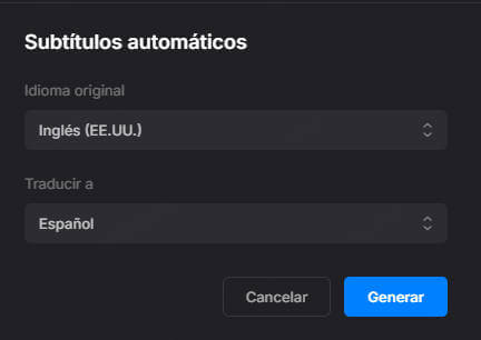 seleccionar idioma en clideo