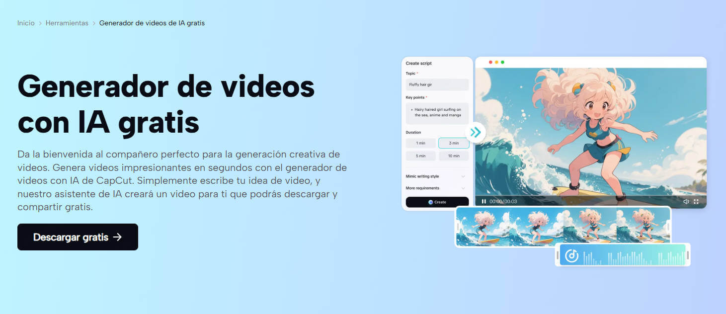 generaodr de video con IA Gratis - CapCut