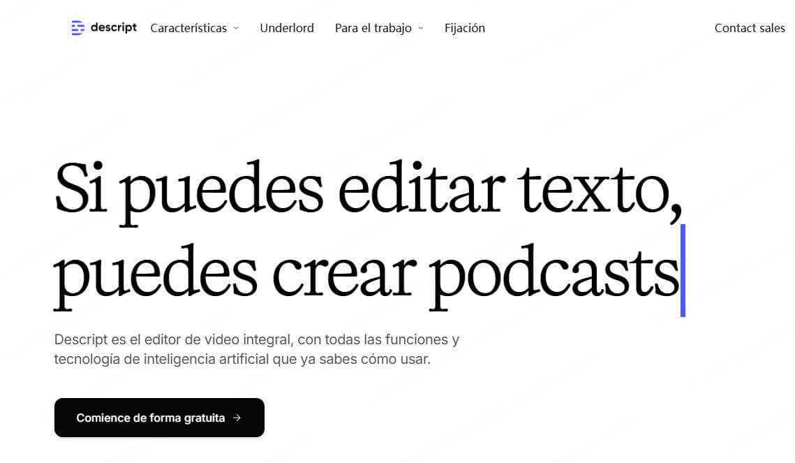 Descript — edita el video corrigiendo el texto