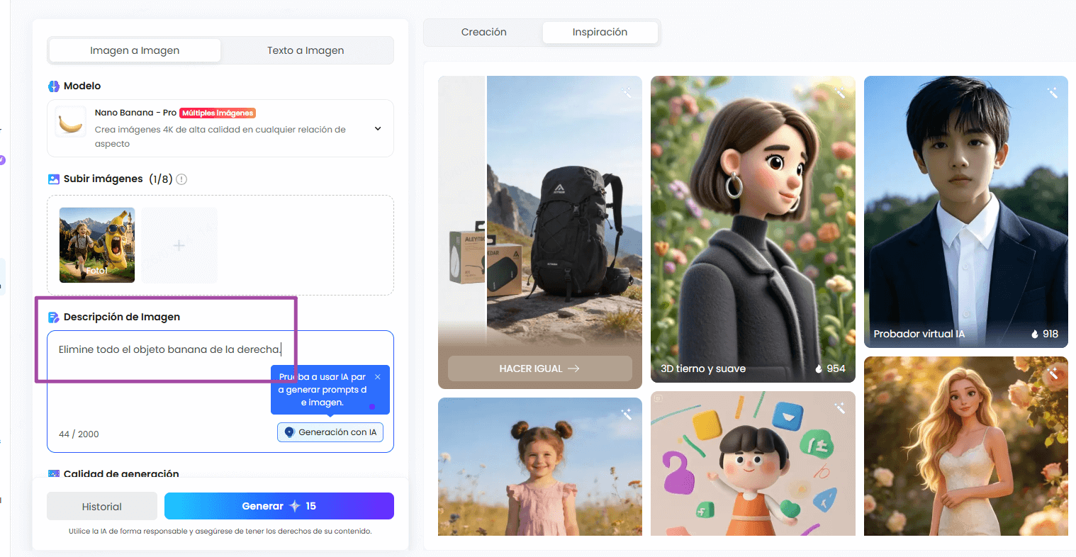 usar TopMediai para borrar un objeto no deseado
