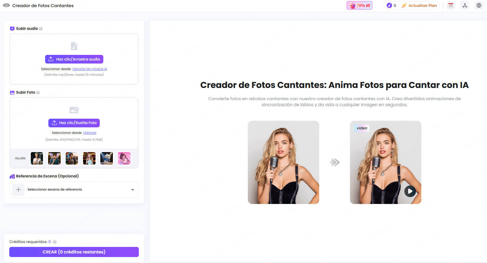 Singing Photo Maker de Topmediai