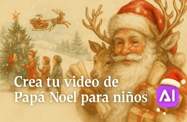 Crea tu video de Papá Noel para niños personalizado y gratis
