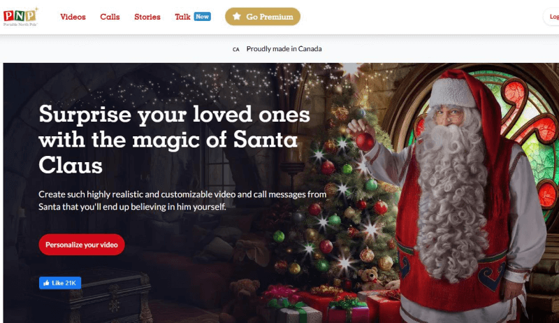 PNP - Portable North Pole, videos personalizados de Papá Noel