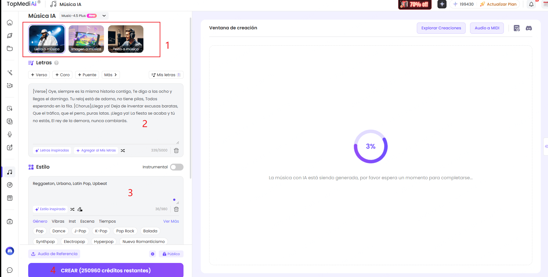 TopMediai genera musica para amigos 