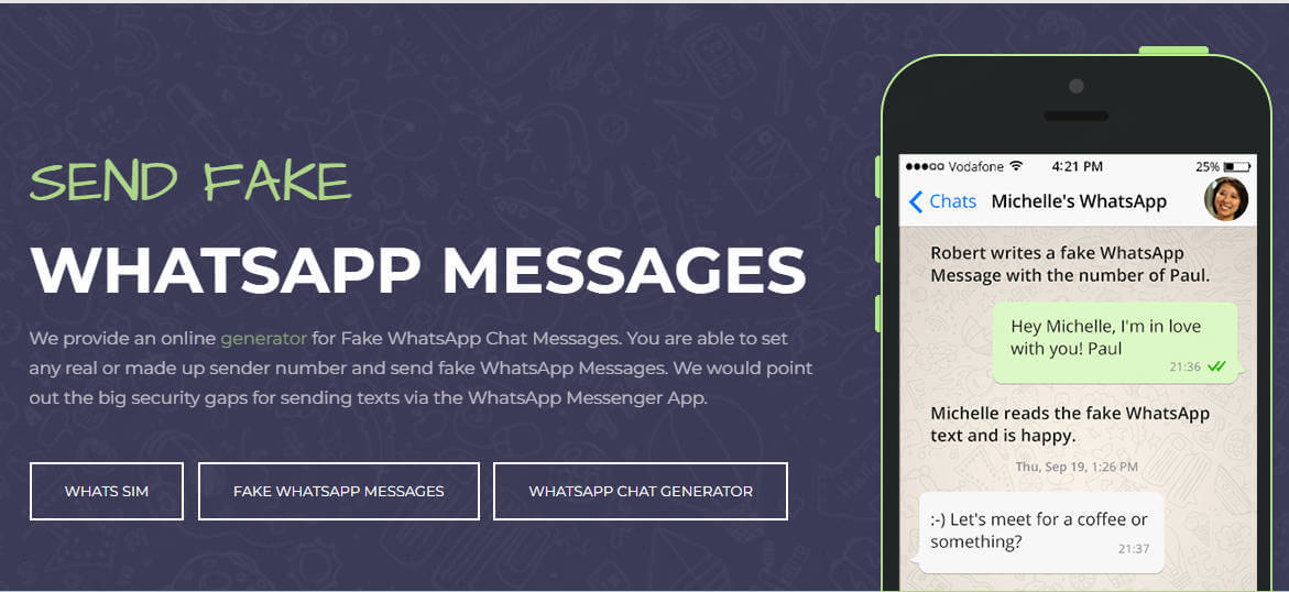 generador de falso chats de Whatsapp