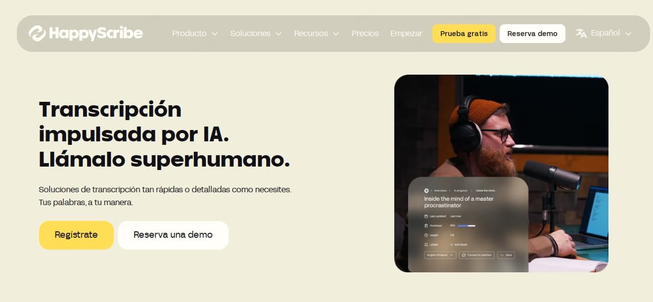 happyscibe: audio a texto gratis