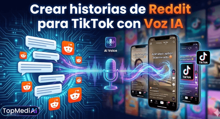 Crear videos de historias de Reddit con voz IA de narrador