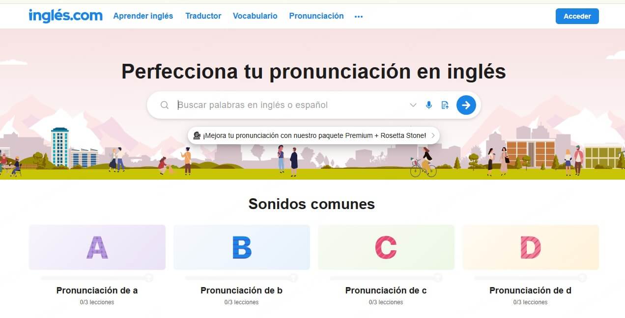 Ingles.com: pronunciación de inglés a español