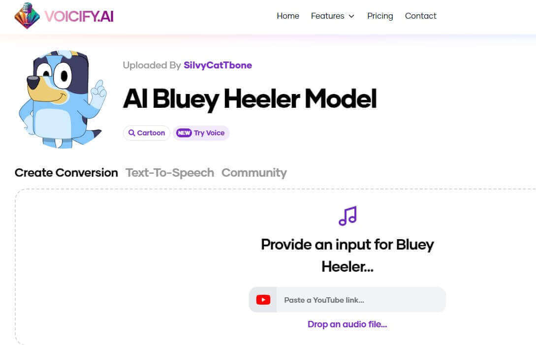 Voicify ： voz de bluey 