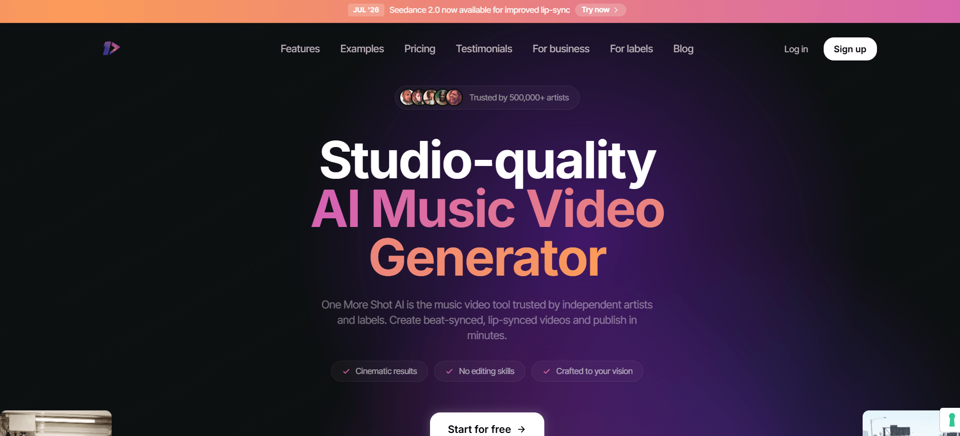 One More Shot AI para crear videos con letras y plantillas musicales