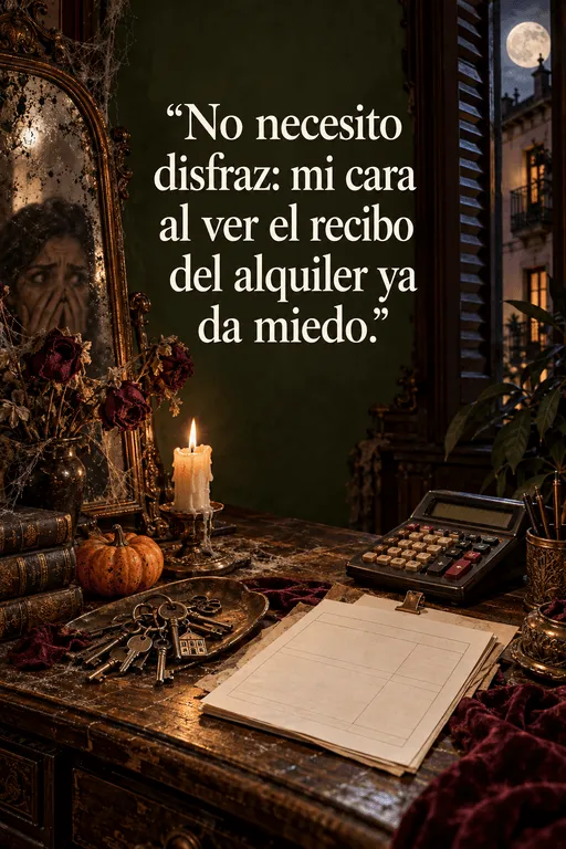 Historia corta y frase de Halloween de terror