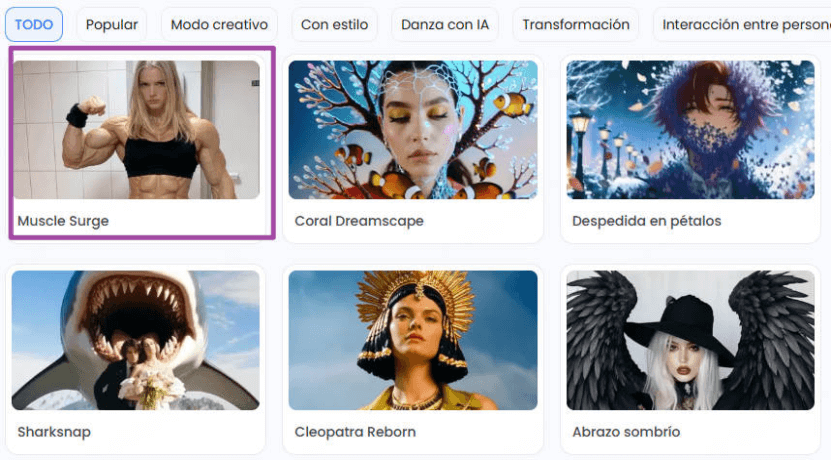 Usar efectos de video con IA
