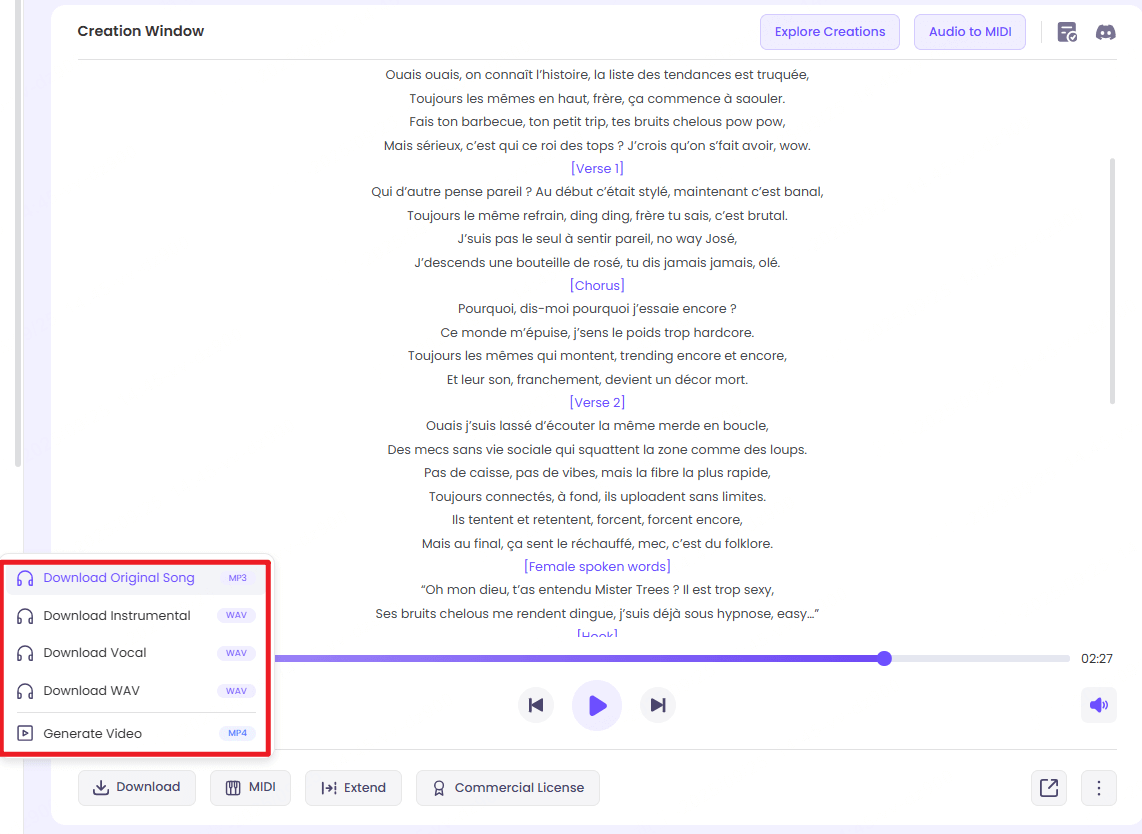 télécharger votre musique ia