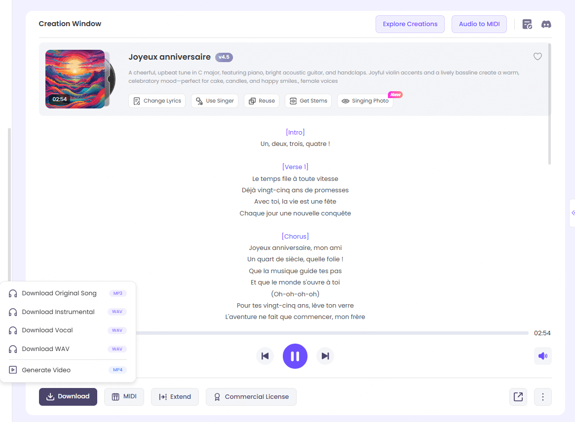 téléchargez la chansons d'anniversaire personnalisée