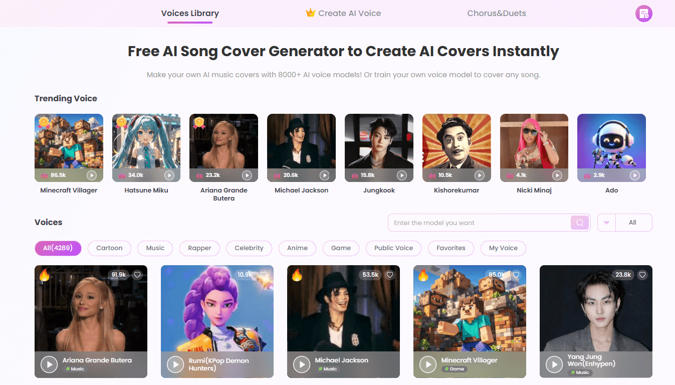 TopMediai générateur de chansons cover IA