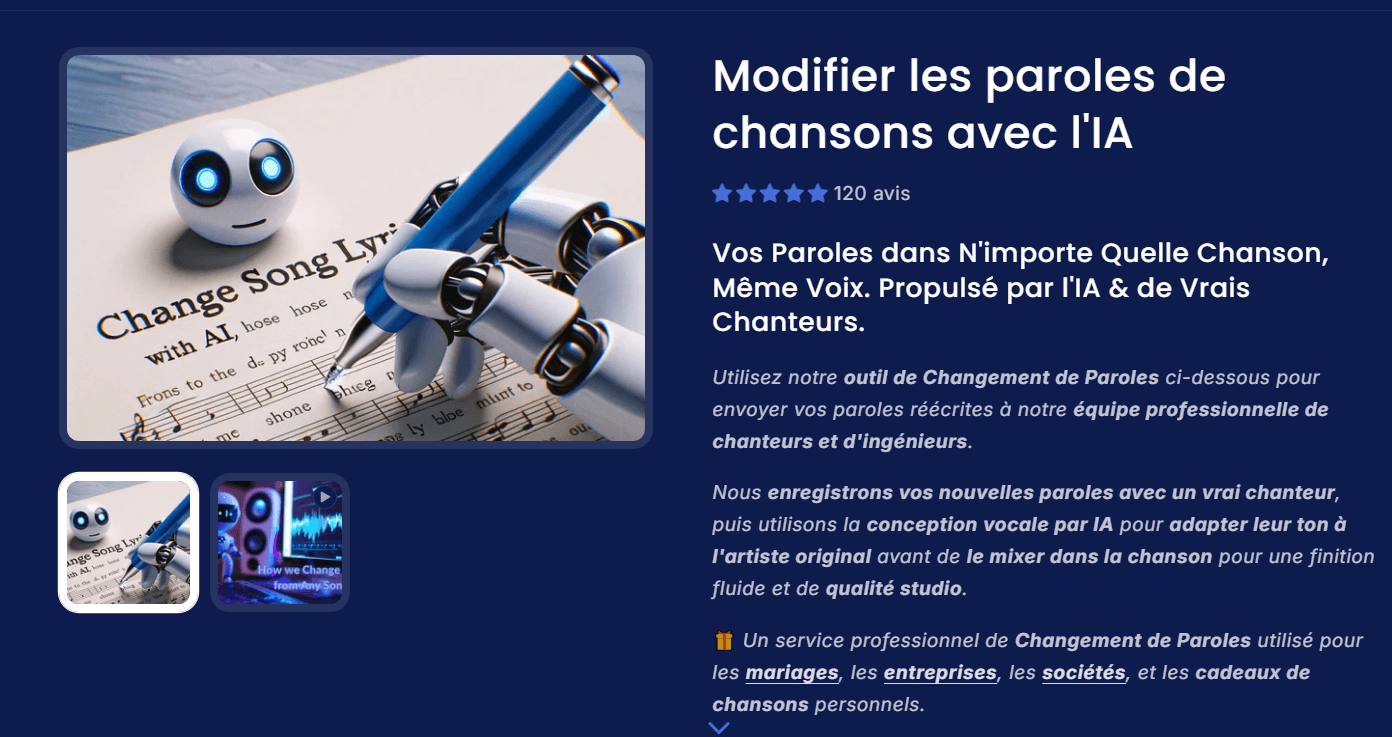 ai music service: ofrece herramientas para cambiar la letra de canciones con mismos voces