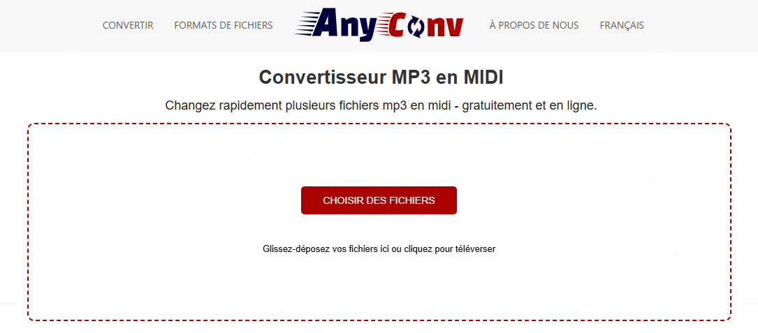 AnyConv, site de convertisseur MP3 en MIDI en ligne