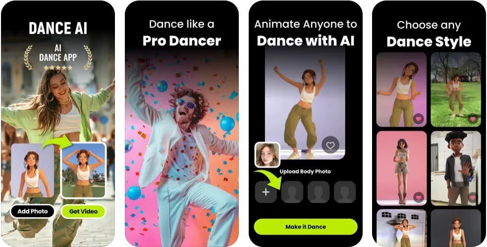 dance ai, application de générateur de danse IA